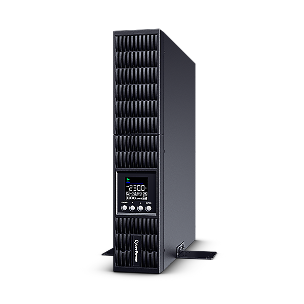 UPS CYBER POWER Online dubla conversie cu sin. pura, cu management, Rack 2U, LCD, 1000VA/900W, 8x IEC, baterie 2x 12V/9Ah, incarcare pana la 4h, USB, 2x RJ45, RS232, slot SNMP, APFC, LCD col, EPO, tehn. GreenP, "OLS1000ERT2UA" (timbru verde 11 lei)