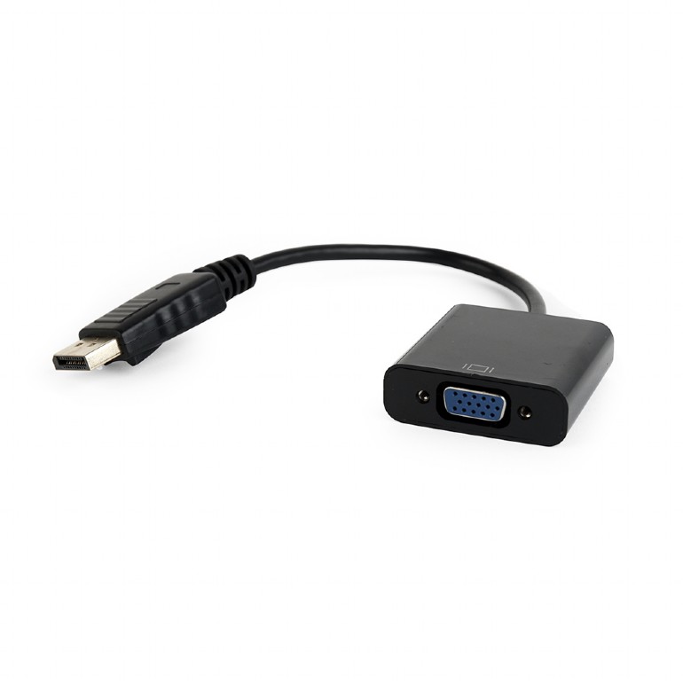 CABLU video GEMBIRD, adaptor DisplayPort (T) la VGA (M), 15cm, rezolutie maxima Full HD (1920 x 1080) la 60Hz, negru, "AB-DPM-VGAF-02" (timbru verde 0.08 lei)