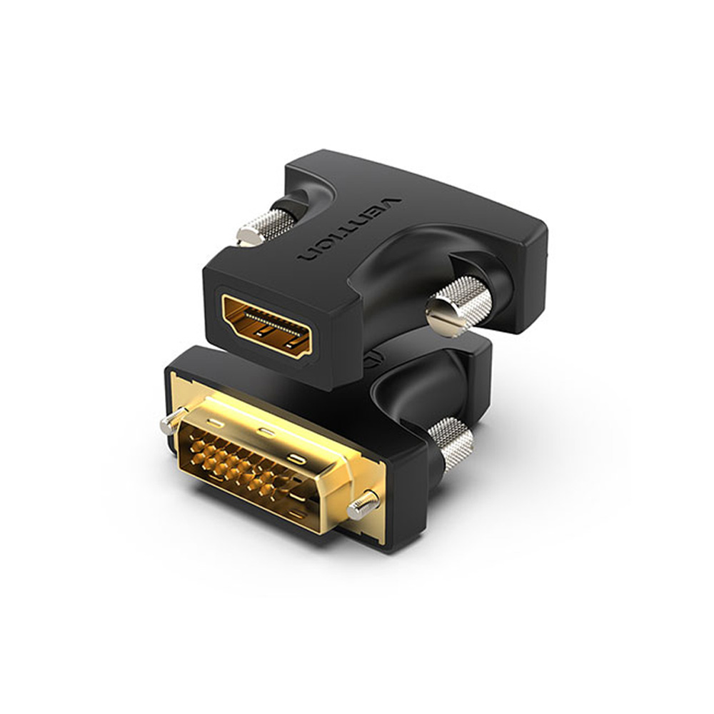 Adaptor video Vention, HDMI(M) la DVI-D(T) (24+1), rezolutie maxima 1080p la 60 Hz, conectori auriti, dublu sens, invelis PVC, negru, "AILB0" (timbru verde 0.18lei) - 6922794747845