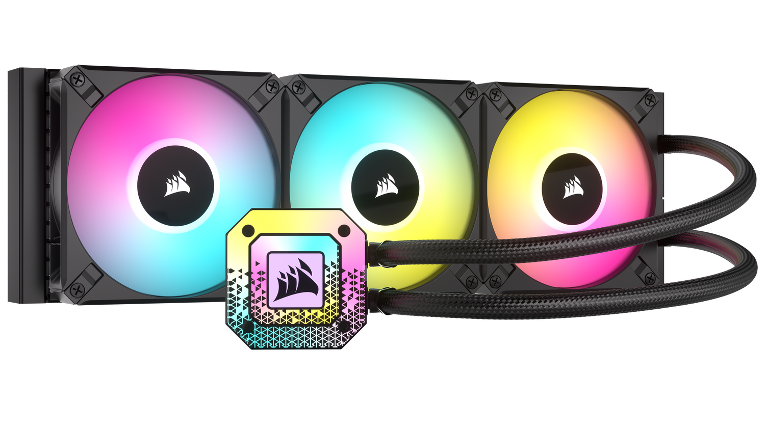 Cooler Corsair "iCUE H150i ELITE CAPELLIX XT", skt universal, racire cu lichid, ventilator 120 mm x 3, 2100 rpm, iluminat RGB, "CW-9060070-WW" (timbru verde 2 lei)