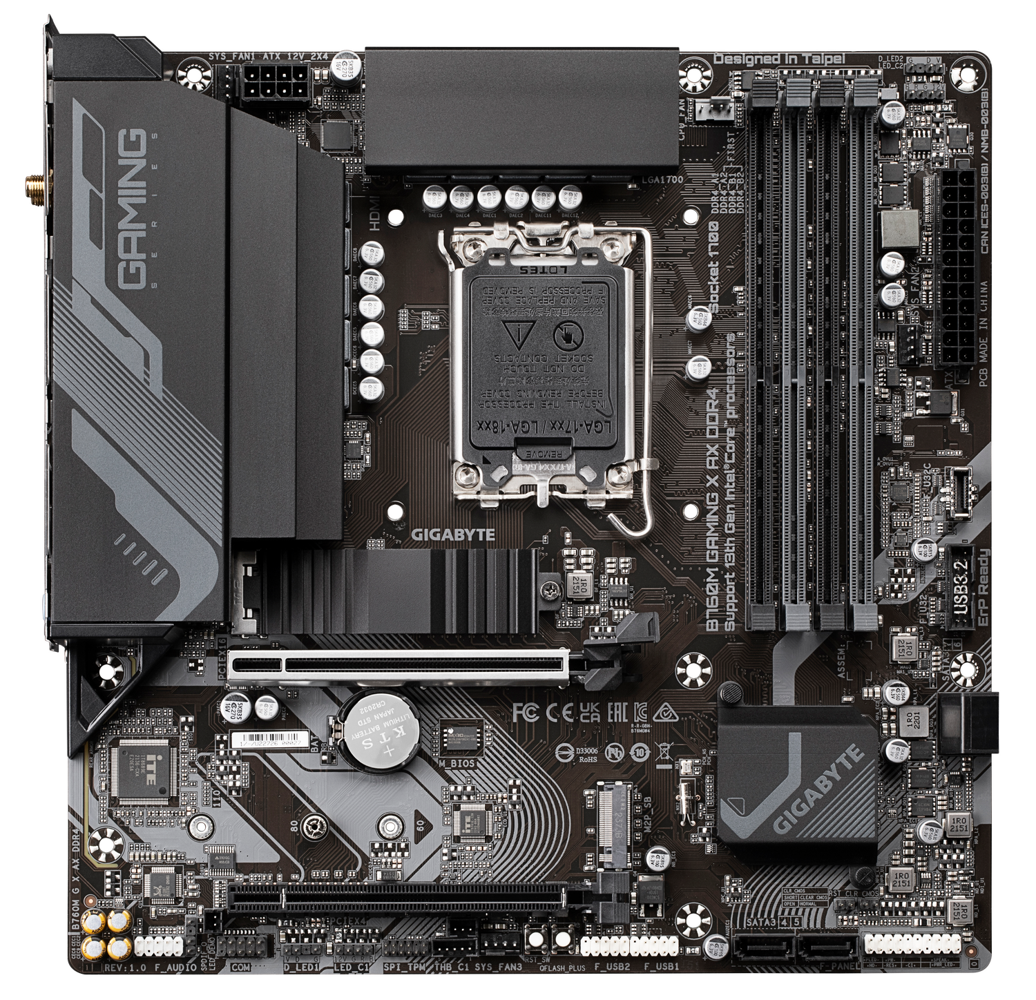 Placa de baza GIGABYTE B760M GAMING X AX DDR4 "B760M G X AX DDR4"
