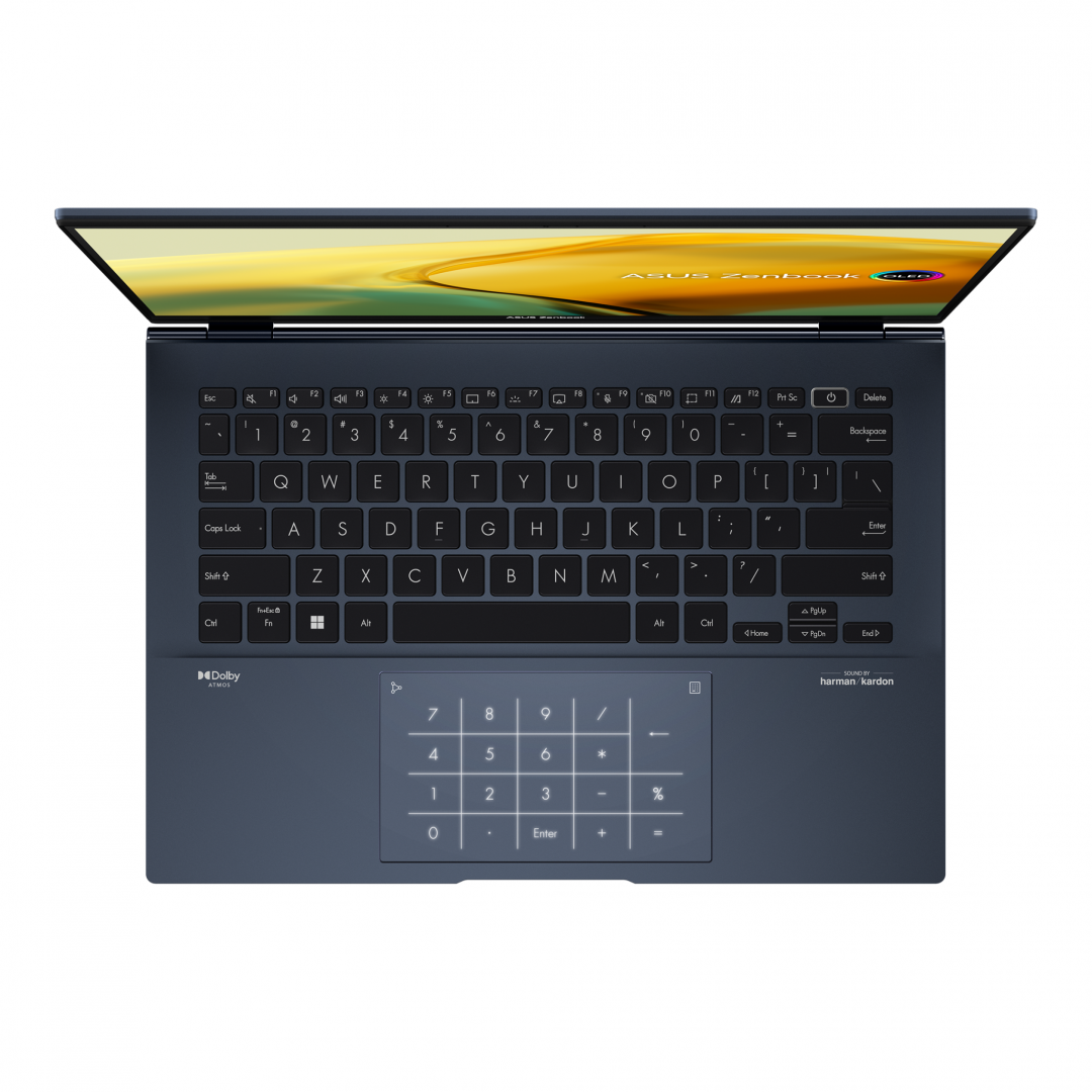 NB Asus 14 inch 2.8K 2880 x 1800 OLED Intel Core i7 1260P 2.1 GHz | 16 GB SSD 512 GB Wireless BT | 1xHDMI | 1.39 kg WIN 11 Home Ponder Blue "UX3402ZA-KM048W" ((timbru verde 3.5 lei)