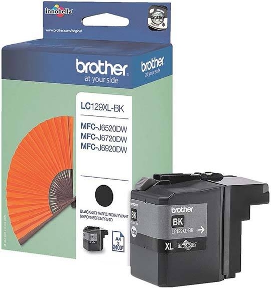 Cartus Cerneala Original Brother Black, LC129XLBK, pentru MFC-J6520|J6920, 2.4K, (timbru verde 0.15 lei), "LC129XLBK"