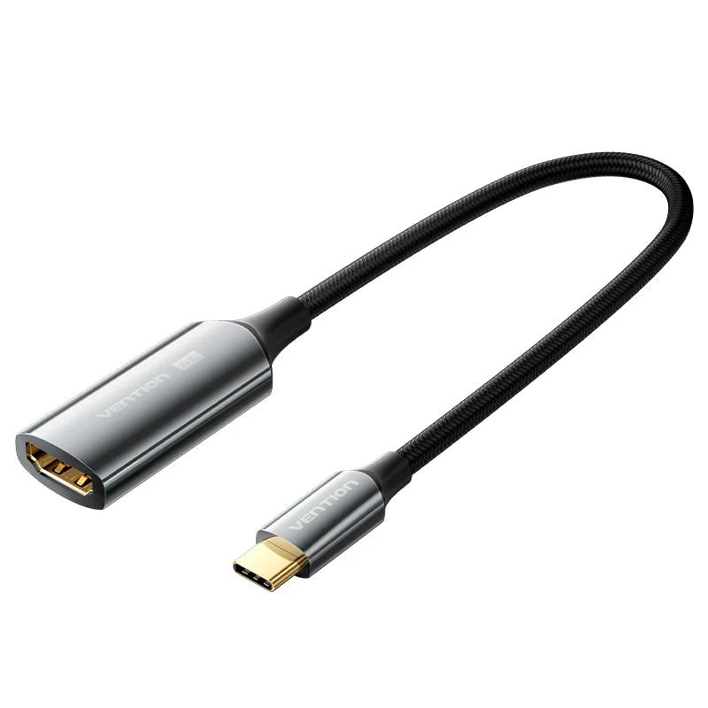 Adaptor video Vention, USB-C (T) la HDMI (M), 0.25m, rezolutie 4K la 60Hz, conectori auriti, gri, "CREBC" (timbru verde 0.08 lei) - 6922794776968