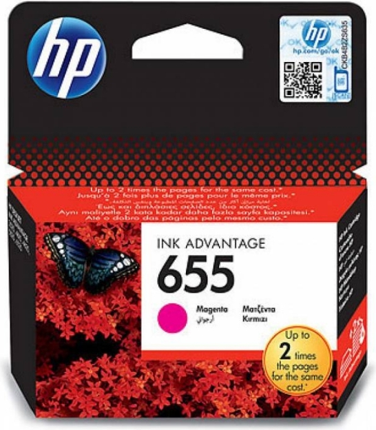 Cartus Cerneala Original HP Magenta, nr.655, pentru DJ3525|4615|4625|5525|6525, , (timbru verde 0.15 lei), "CZ111AE"