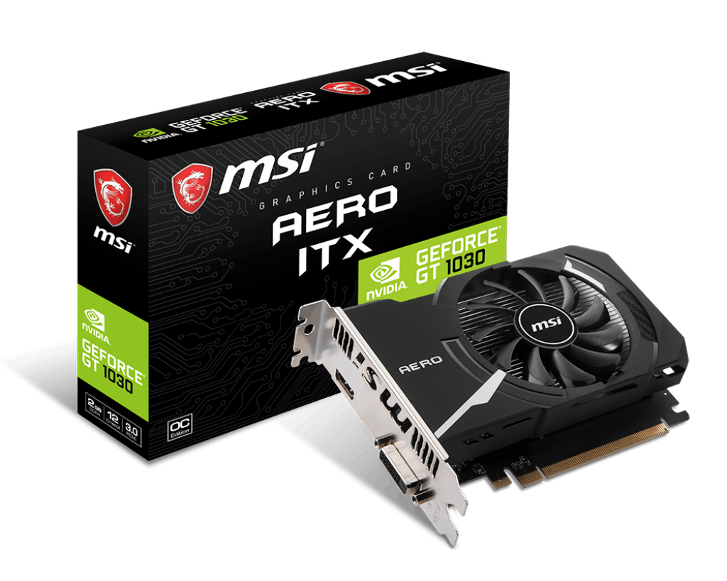 MSI GeForce GT 1030 AERO ITX 2GD4 OC "GEFORCE GT 1030 AERO ITX 2GD4 OC"