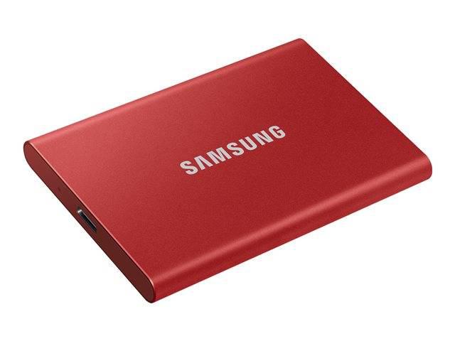SAMSUNG Portable SSD T7 500GB extern USB 3.2 Gen 2 metallic red, "MU-PC500R/WW" (timbru verde 0.18 lei)