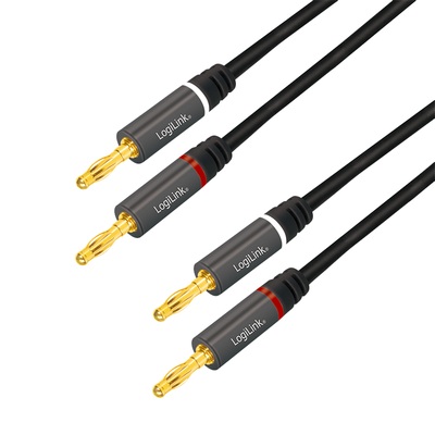 CABLU audio LOGILINK stereo (2 x 2.5 mm jack T/T), 5m, conectori auriti, negru "CA1211" (timbru verde 0.08 lei)