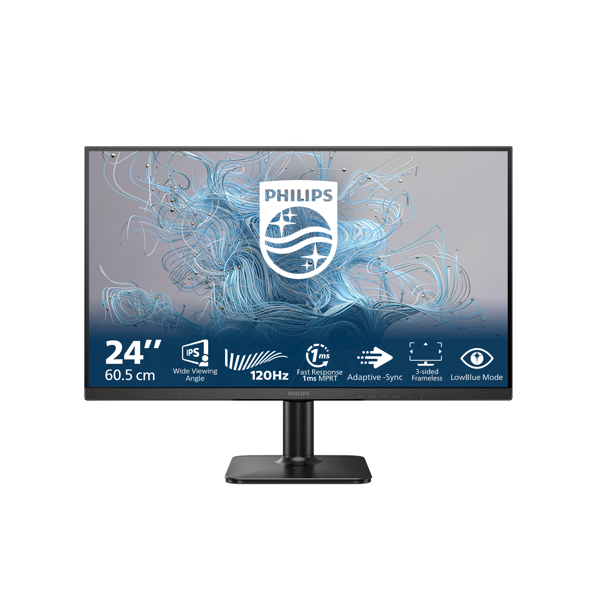 Monitor Philips 24E2N1110/00, 23.8", 1920 x 1080 pixeli, Negru, "24E2N1110/00" (timbru verde 7 lei)