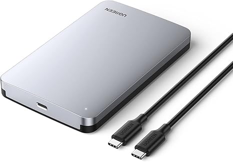 RACK extern Ugreen, "CM300" pt HDD si SSD SATA 2.5" conectare USB Type-C 3.1 max 6 Gbps, cablu inclus USB Type-C la USB Type-C, aluminiu, gri "70499" (timbru verde 0.8 lei) - 6957303874996