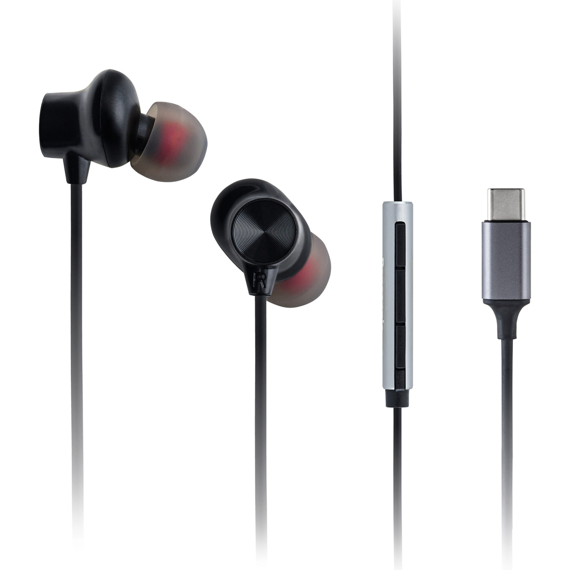 Casti Audio In Ear RP-TCM225DEK, cu fir, Microfon, Negru, USB-C, Panasonic "RP-TCM225DEK" (timbru verde 0.8 lei)