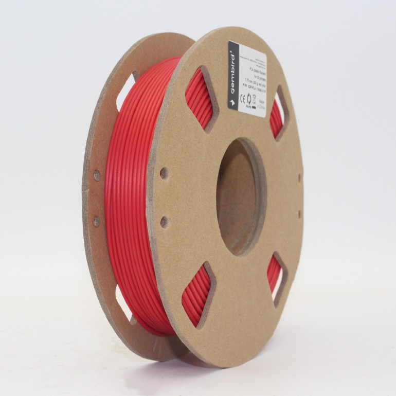 FILAMENT GEMBIRD pt. imprimanta 3d, PLA, 1.75mm diamentru, 0.2Kg / bobina, topire 190-220 grC, red, "3DP-PLA1.75GE-01-R"