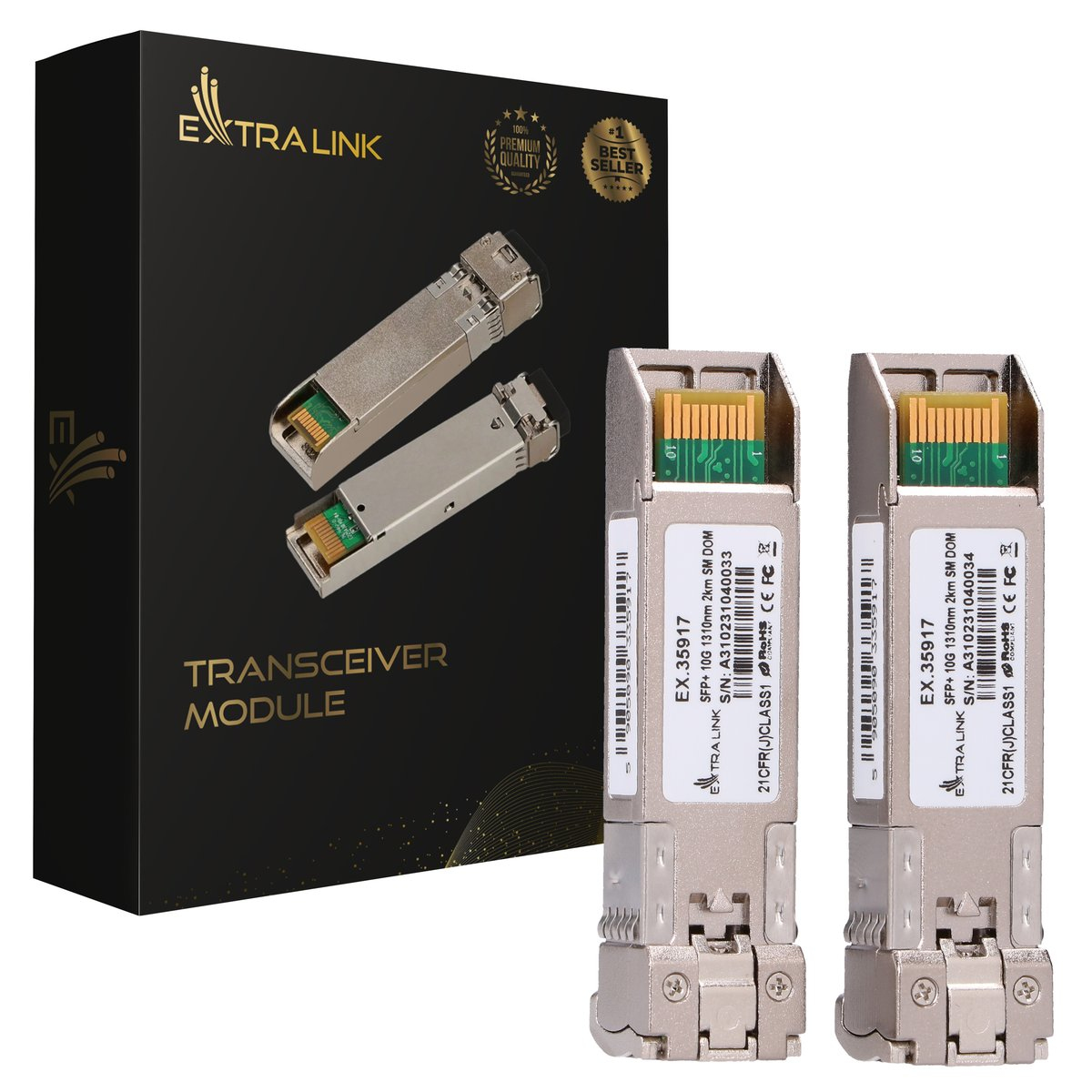 Extralink SFP+ 10G 2-pack 2km DOM "EX.35917"