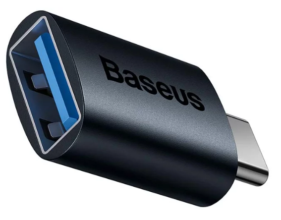ADAPTOR Baseus Ingenuity Series Mini OTG, USB 3.1 (M) la USB Type-C (T), corp metalic, albastru "ZJJQ000003" (timbru verde 0.18 lei) - 6932172605650
