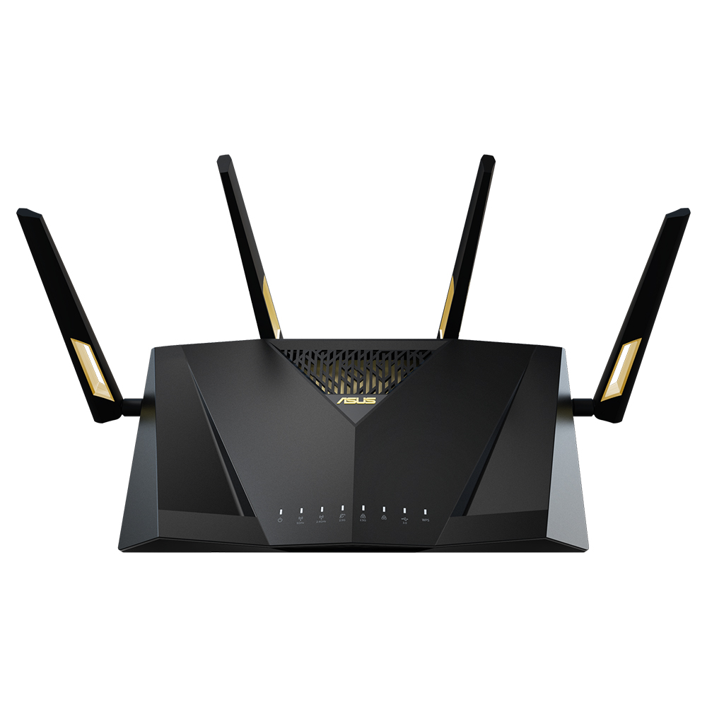 ASUS RT-AX88U Pro AX6000 Dual Band WiFi 6 Router Dual 2.5G Port Quad-Core CPU AiProtection Pro WPA3 AiMesh support "90IG0820-MO3A00" (timbru verde 0.8 lei)