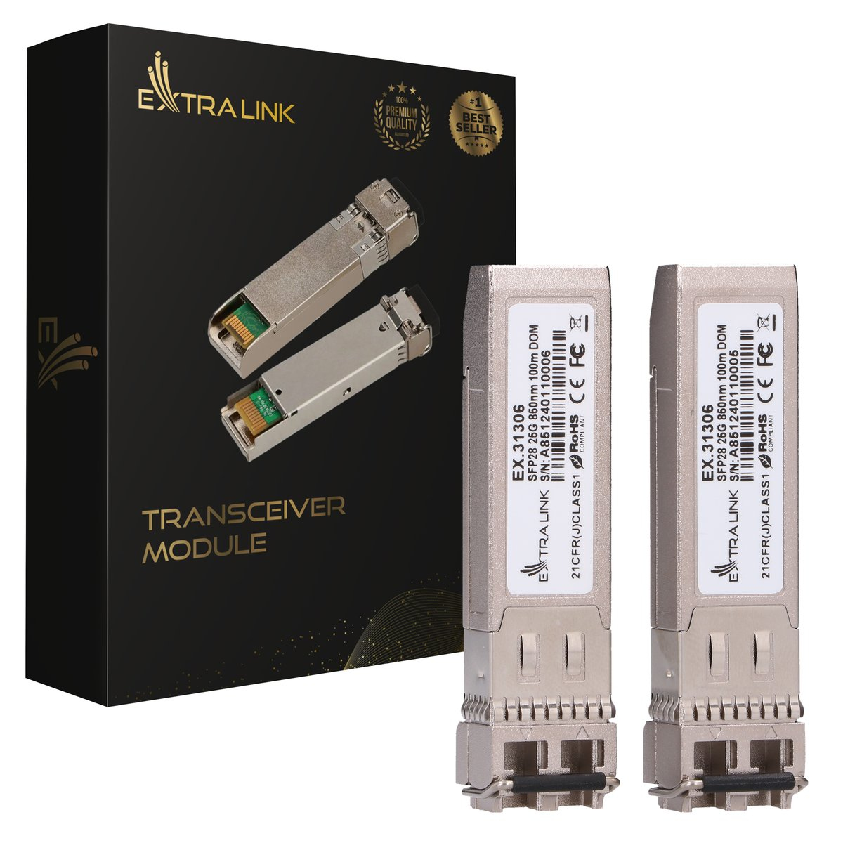 Extralink SFP28 25G 2-Pack 100m DOM "EX.31306"