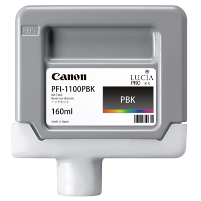 Cartus Cerneala Original Canon Black, PFI-1100BK, pentru IPF PRO-2000|PRO-4000|PRO-6000, 160ml, incl.TV 0.15 RON,NOPP, "0850C001AA"