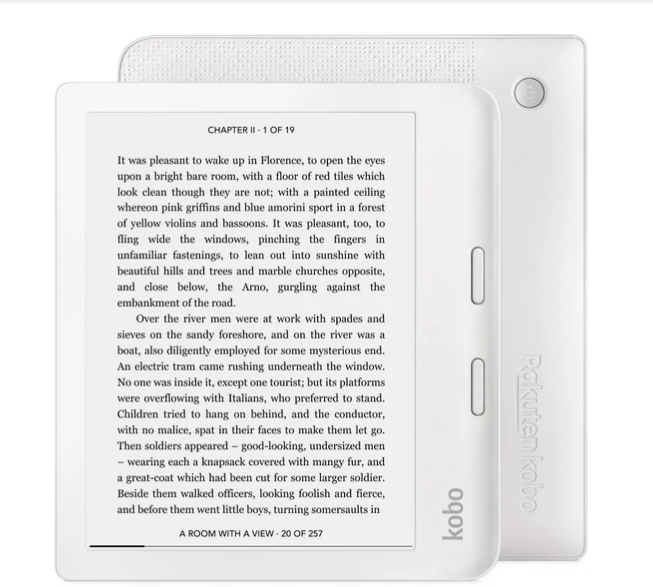 Kobo N418-KU-WH-K-EP Libra 2 e-Book Reader E Ink Carta 1200 touchscreen 7 inch 1680 xxxx 1264 White, "N418-KU-WH-K-EP" (timbru verde 0.9 lei)