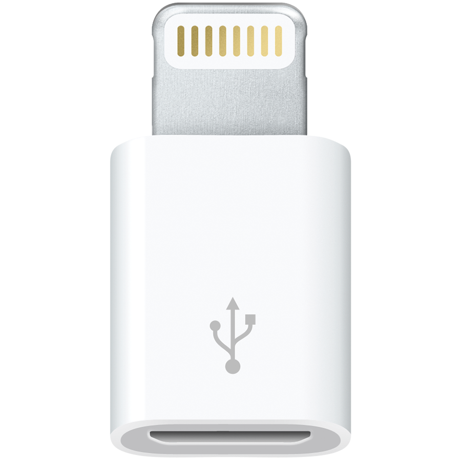 Adaptor USB smartphone Apple, Lightning (T) la Micro-USB (M), alb, "md820zm/a" (timbru verde 0.08 lei)