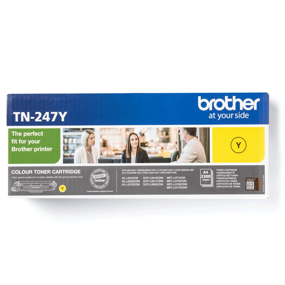 Toner Original Brother Yellow, TN247Y, pentru HL-L3210|L3270|DCP-L3510|L3550|MFC-L3730|L3770, 2.3K, (timbru verde 1.2 lei) , "TN247Y"