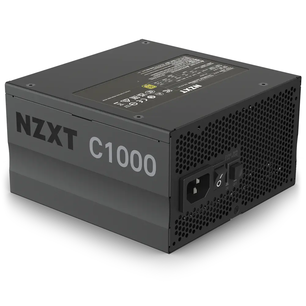 Sursa NZXT C1000 80+ Gold 1000W, PC power supply (black, 6x PCIe, cable management, 1000 watts) "PA-0G1BB-EU" (timbru verde 2 lei)