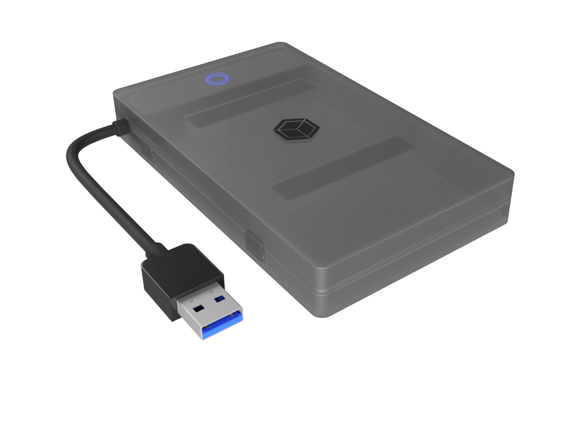 RACK HDD Icy Box SATA III 2.5" la 1x USB 3.2 Gen 1 Type-A , carcasa HDD inclusa, plastic, antracit, "IB-AC603B-U3" (timbru verde 0.8 lei)
