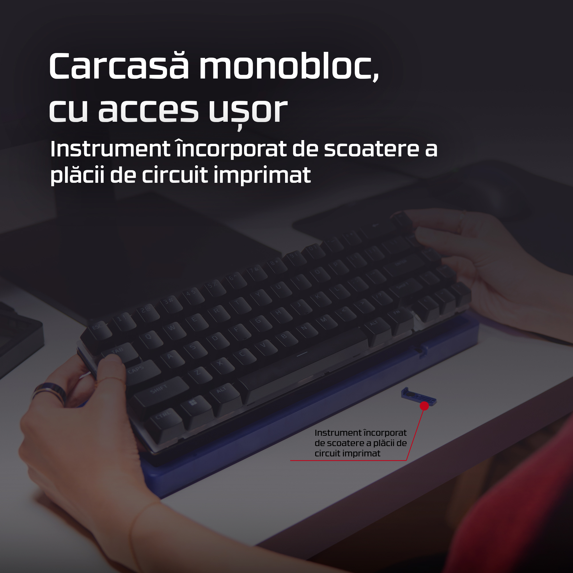 Tastatura HyperX Origins 2 65, negru"B4QS3AA" - imagine 6
