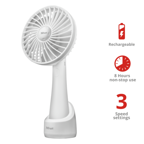 Ventilator de birou Trust Ventu-Go Portable Cooling Fan - white "23111-TR" (timbru verde 0.8 lei)