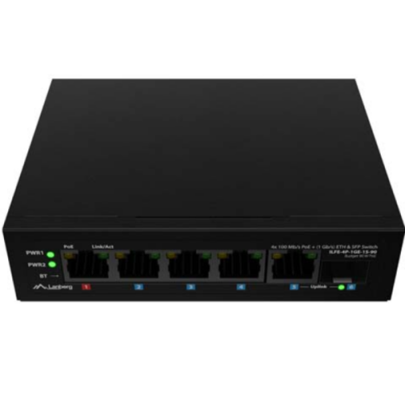 Switch Lanberg 1XBT 3XAT SFP/ETH "ILFE-4P-1GE-1S-90" (timbru verde 2 lei)