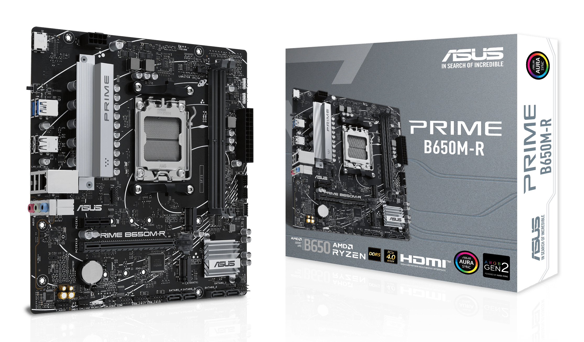Placa de baza Prime B650M-R Mainboard - B650-Chipsatz, Sockel AM5, DDR5 "90MB1H30-M0EAY0"