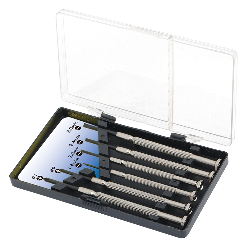 TRUSA scule surubelnite, LOGILINK, set: 1x slot 1.4mm, 1x slot 2mm, 1x slot 2.4mm, 1x slot 3mm, 1x cross slot 0mm, 1x cross slot 1mm, "WZ0022"