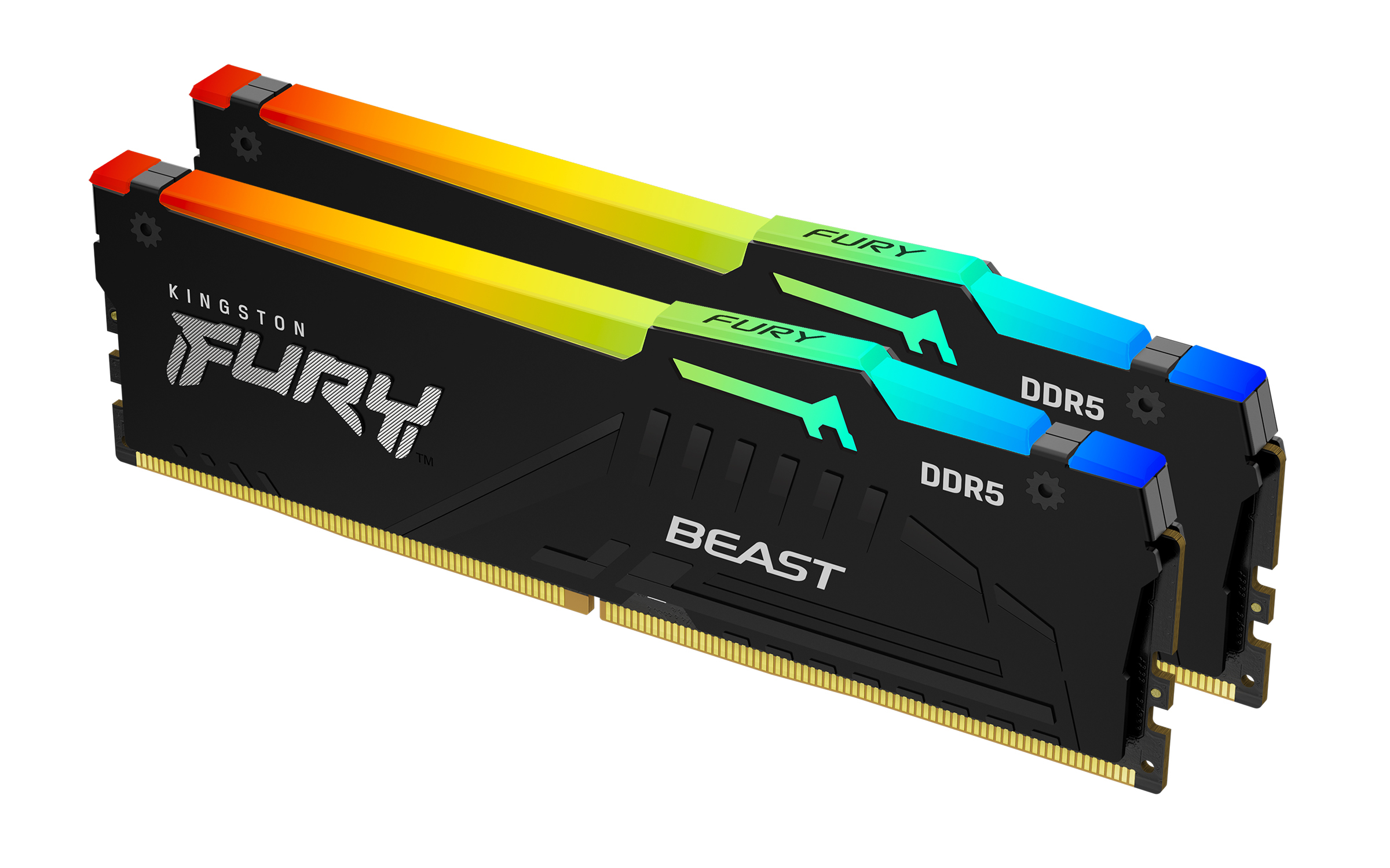 KINGSTON FURY Beast RGB, DDR5, 128GB, KIT (2x64GB), 5600MHz, CL36, Negru "KF556C36BBEAK2-128"