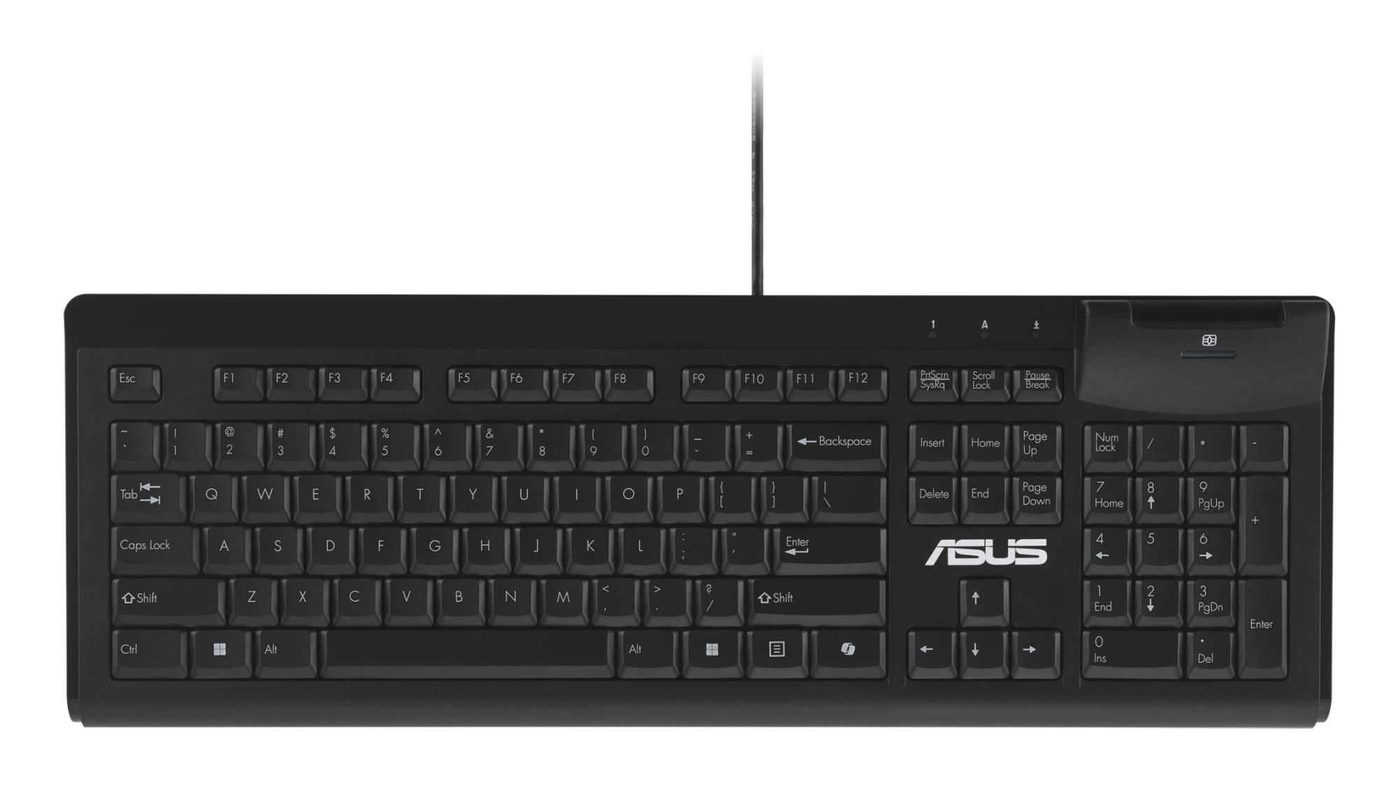 Tastatura cu cititor carduri ASUS Smart Card KU100, USB, Copilot Key (Negru) "90XB05E0-BKB010" (timbru verde 0.8 lei)
