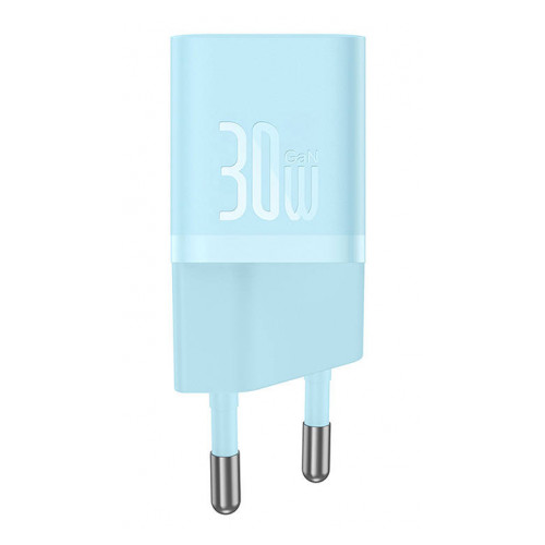 INCARCATOR retea Baseus Mini, GaN5 Fast Charger 30W, 1 x USB Type-C 5V/3A, albastru "CCGN070603" (timbru verde 0.18 lei) - 6932172624453