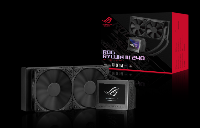 Cooler Asus "ROG RYUJIN III 240", skt universal, racire cu lichid, ventilator 120 mm x 2, 2000 rpm, iluminat ARGB, "ROG RYUJIN III 240" (timbru verde 2.00 lei)