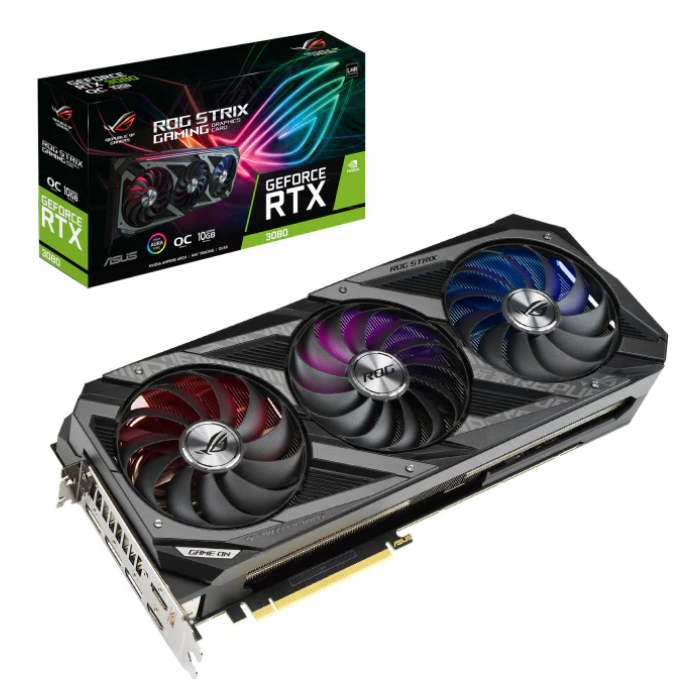 PLACA VIDEO ASUS "ROG Strix NVIDIA GeForce RTX 3080 V2 OC ", 10 GB GDDR6X 320 biti, PCI Express 4.0 x 16, HDMI x 2 DisplayPort x 3, sistem racire aer, "ROG-STRIX-RTX3080-O10G-V2-GAMING"