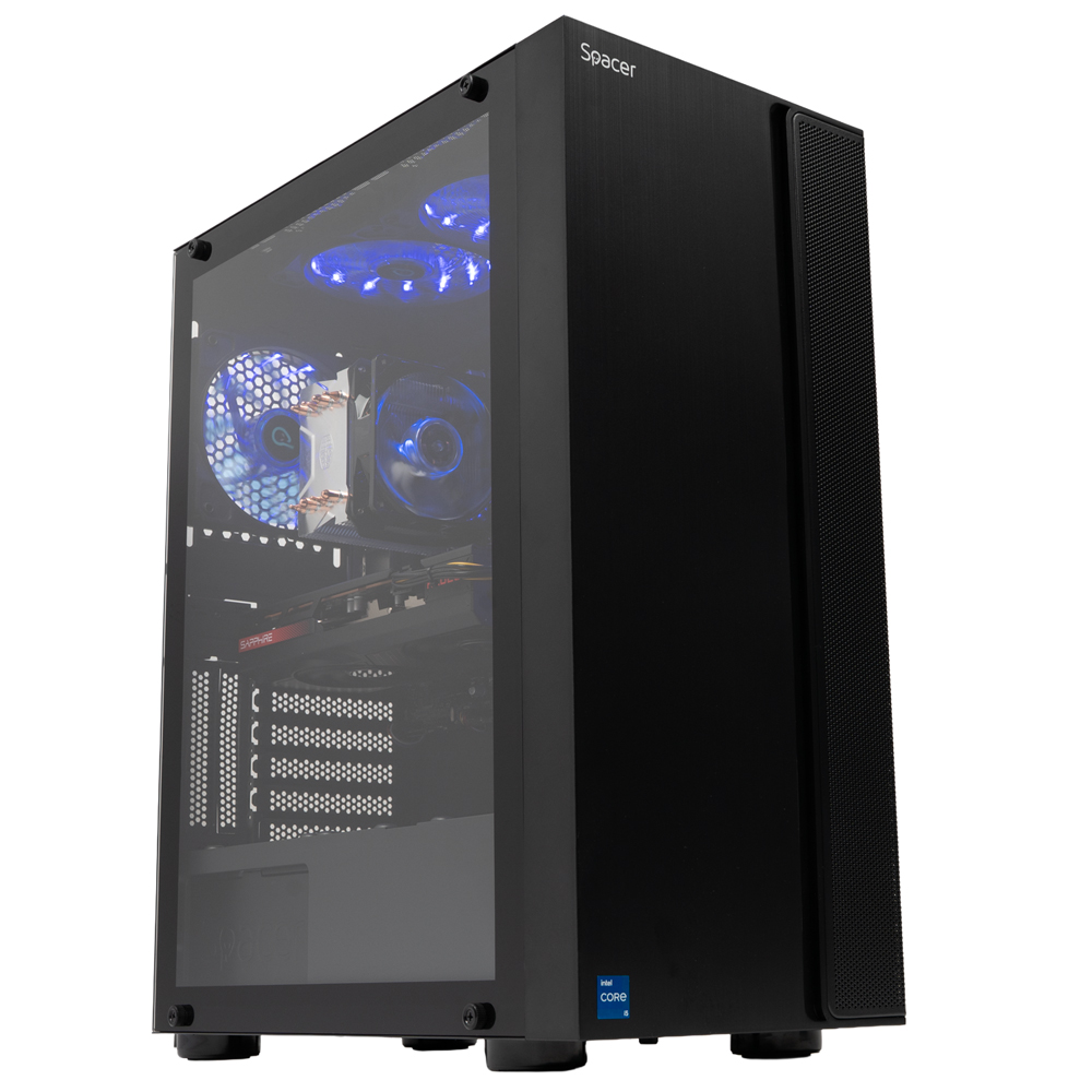 Sistem Spacer Vigilant, i5-12400F, 16GB DDR4, RX6650XT, 1TB, No Os, "SPACER-Vigilant-02" (timbru verde 7 lei)
