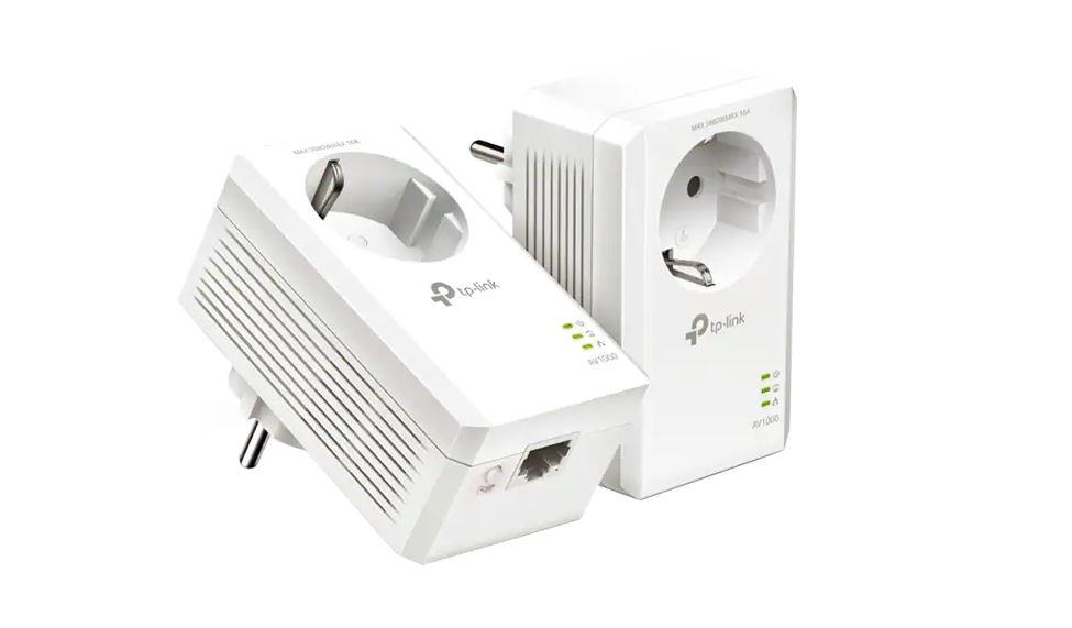 KIT ADAPTOR POWERLINE TP-LINK tehnologie AV, AV1000, pana la 1000Mbps, 1 port Gigabit, priza AC, 2buc. "TL-PA7017P KIT" (timbru verde 2 lei)