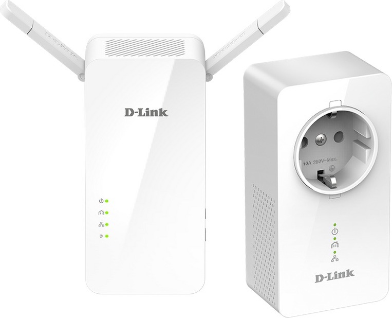 KIT ADAPTOR POWERLINE D-LINK tehnologie AV2.1, AV1000, pana la 1000Mbps, 1 port Gigabit, wireless dual band AC1200, priza AC, 2 buc., "DHP-W611AV" (timbru verde 2 lei)