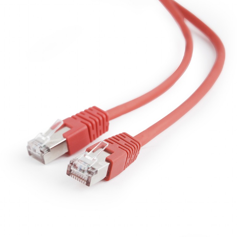 PATCH CORD FTP GEMBIRD Cat5e, cupru-aluminiu, 2 m, rosu, AWG26, ecranat "PP22-2M/R" (timbru verde 0.08 lei)
