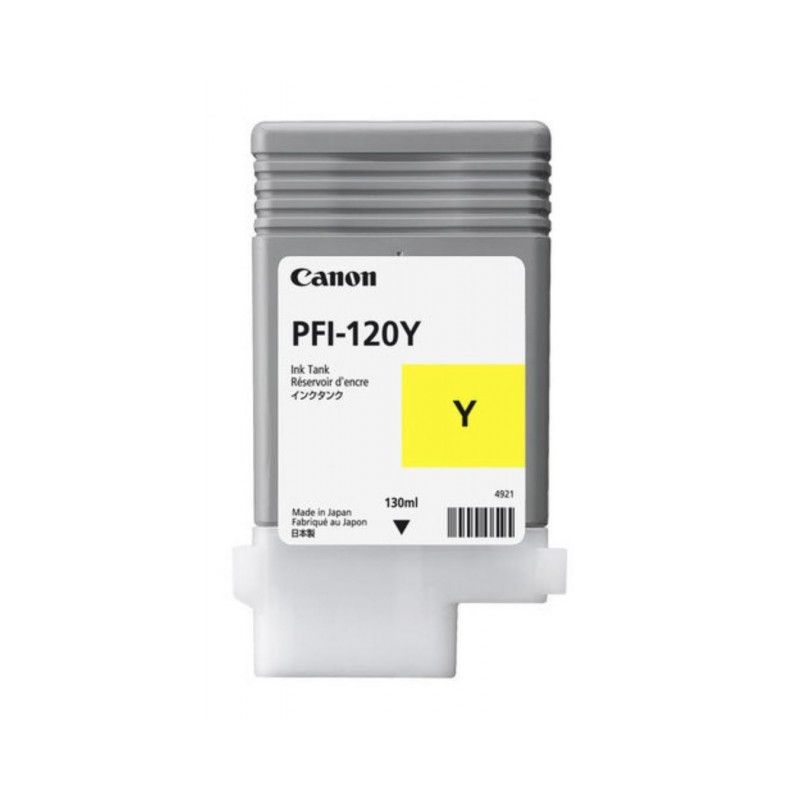 Cartus Cerneala Original Canon Yellow, PFI-120Y, pentru IPF TM-200|TM-205|TM-300|TM-305, 130ml, (timbru verde 0.15 lei),NOPP, "2888C001AA"