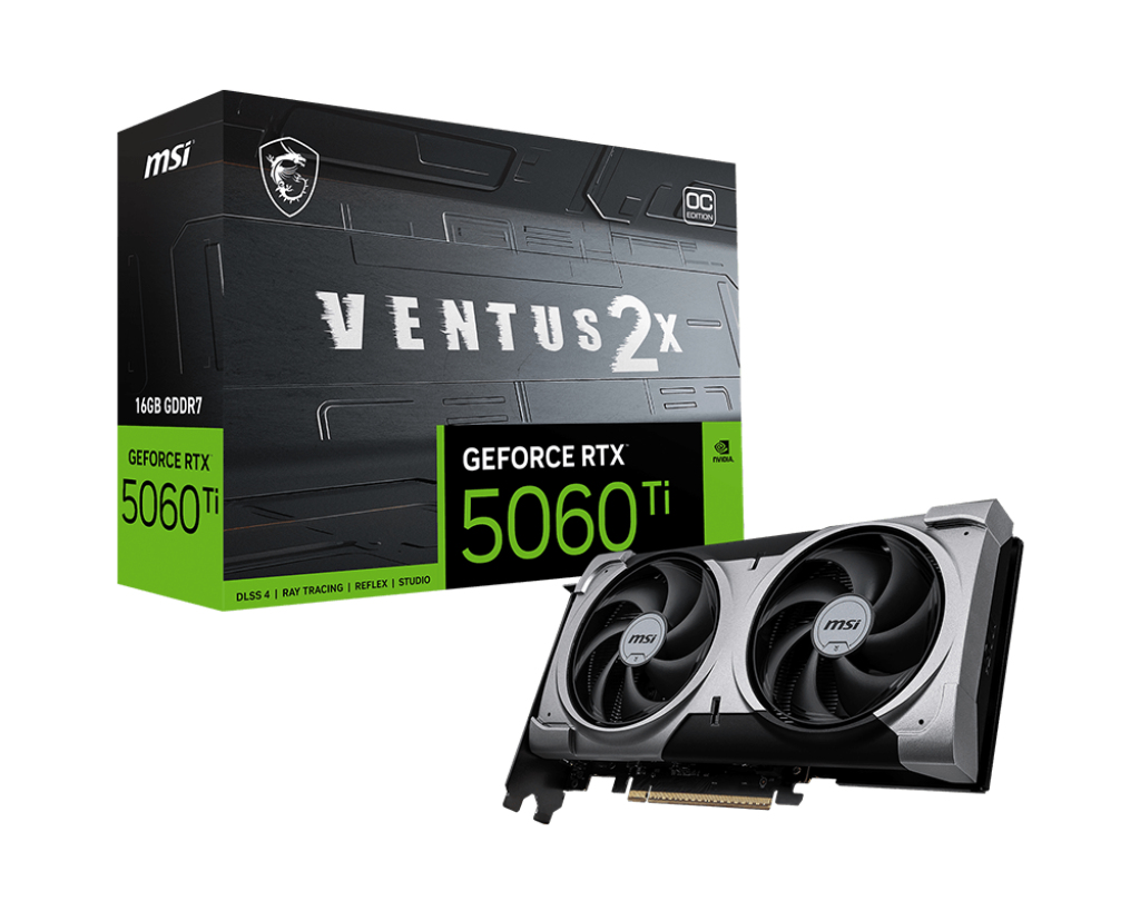 MSI GeForce RTX 5060 Ti 16G VENTUS 2X OC PLUS "GeForce RTX 5060 Ti 16G VENTUS 2X OC PLUS"