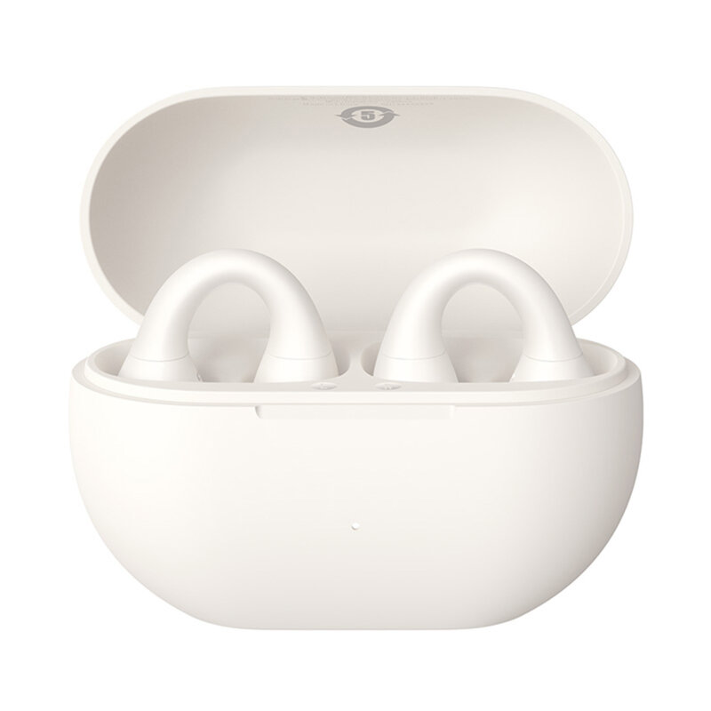 CASTI Baseus Bass 15 Clip Open-Ear TWS, pt smartphone, wireless, bluetooth 5.4, dual-mic pe casca, 8 ore durata baterie, alb "A00079500223-00" (timbru verde 0.18 lei) - 6932172674328