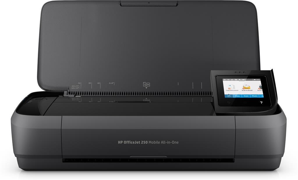 Multifunctional inkjet Color HP OfficeJet 250Mobile AiO, A4, Functii:Impr|Scan|Cop,Viteza Print Mono:9ppm,Viteza Print color:6ppm,Conectiv:USB|WiFi,Duplex:Da,ADF:ADF(Timbru Verde 11lei) "CZ992A"