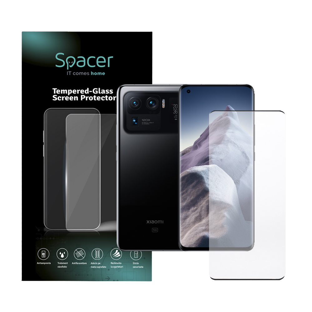 FOLIE STICLA Spacer pentru Xiaomi Mi 11 Ultra 5G, grosime 0.3mm, acoperire totala ecran, strat special anti-ulei si anti-amprenta, Tempered Glass "SPPG-XI-MI-11U5G-TG"