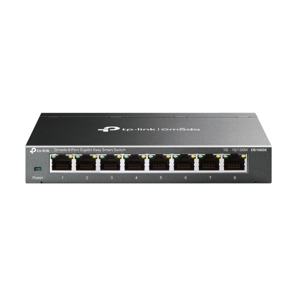 SWITCH TP-LINK Omada unmanaged, 8 porturi Gigabit, carcasa metalica "DS108GE" (timbru verde 2 lei)