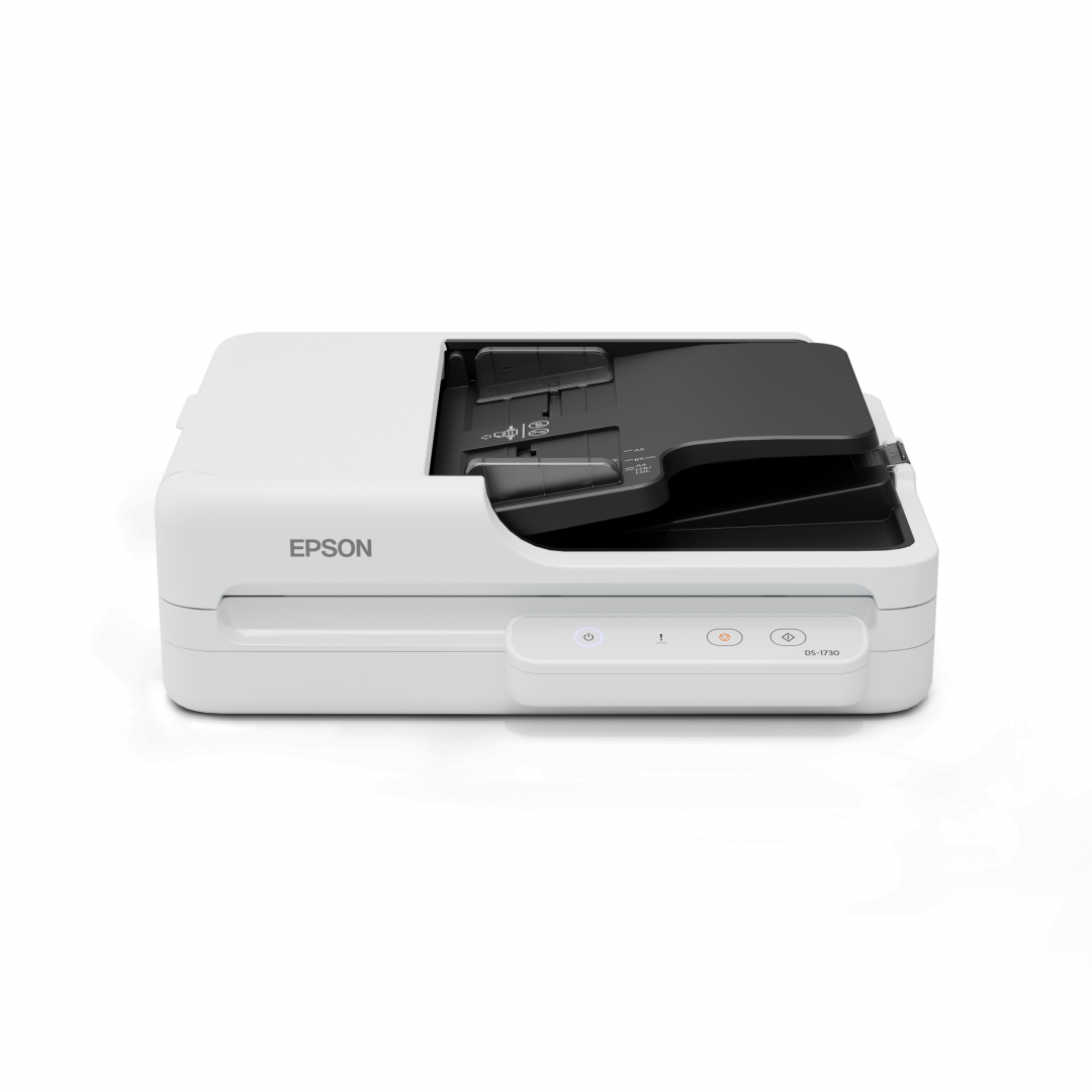 Scanner Desktop Duplex Epson DS-1730, A4, Viteza de scanare duplex: 30ppm|60ipm, Optiuni: OCR, Conectivitate:USB, Scanare ambele fete:Da, ADF:60coli, (RAPO),(Incl. TV 16Lei) "B11B273401"