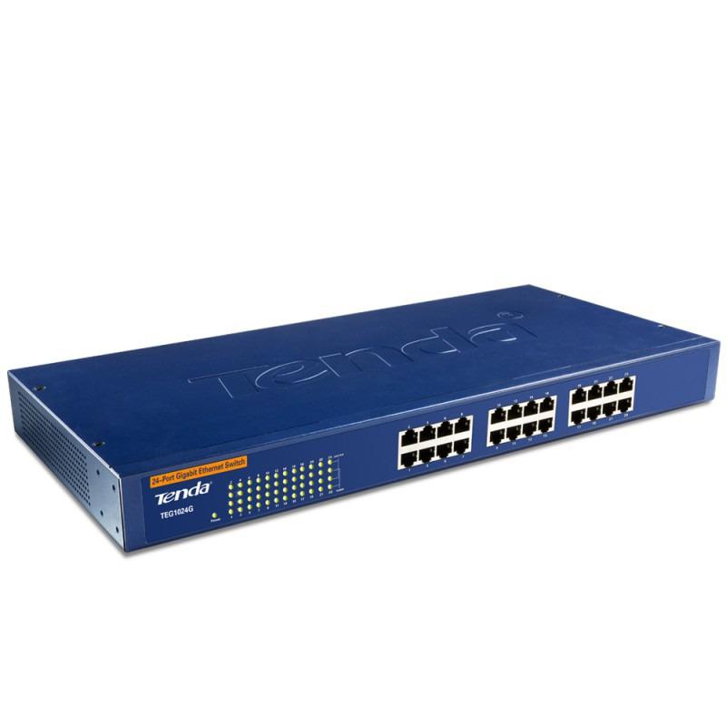 SWITCH TENDA 24 porturi Gigabit, metalic "TEG1024G" (timbru verde 2 lei)