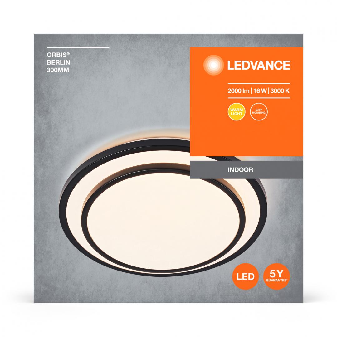 ORBIS BERLIN 300MM 16W 830 BK LEDV "000004058075829329" (timbru verde 0.8 lei)