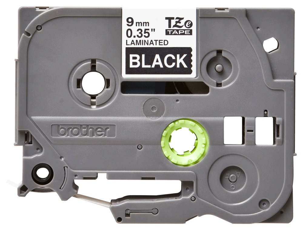 Banda Laminata Original Brother White on Black, TZE325, pentru H105WB|PT-E110VP|D400|D450|D600VP|E300VP|E550WVP|H110|H500|P700|P750W|D210, 9mm x 8m, incl.TV 0 RON, "TZE325"